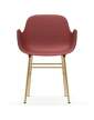 Form Armchair, red/brass