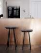 stolicka Georg Bar Stool Low, light grey / black oak