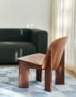 kreslo-Chisel Lounge Chair, lacquered walnut
