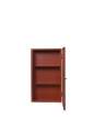 skrinka-Haze Wall Cabinet Reeded Glass, oxide red