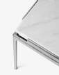 stolek-Sett LN11 Side Table, dark chrome  / Bianco Carrara
