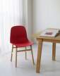 zidle-Form Chair Oak, bright red