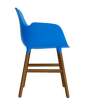 zidle-Form Armchair Walnut, bright blue