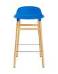 stolicka-Form Bar Chair 65 cm Oak, bright blue