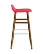 stolicka-Form Bar Chair 75 cm Walnut, bright red