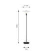 Stojací lampa PH 3½-2½, black metallised