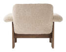Křeslo Brasilia Low Back, Sheepskin nature/walnut