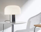 Stolní lampa Bellhop Glass T, bright aluminum