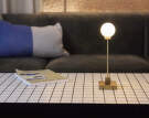 Přenosná stolní lampa Snowball, brass