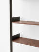 Policová sestava Rombe, anthracite/lacquered walnut