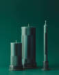 Svícen Tube Small, dark green