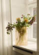 Váza Ridge H35, light orange frosted glass