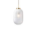 Lampa Lantern, white/light patina brass