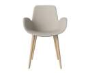 Seed Dining Armchair Wood Uph, white oak / ivory