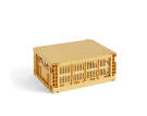 Colour Crate Lid Medium, golden yellow