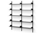 Policová sestava Library Shelf 1900, black ash black