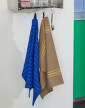 uterky-Canteen Tea Towel, blue pinstripe