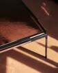stolek-Sett LN13 Coffee Table, dark chrome  / smoked glass