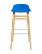stolicka-Form Bar Chair 75 cm Oak, bright blue