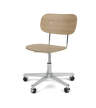 Kancelářská židle Co Task Chair, polished aluminium/natural oak