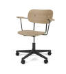 Kancelářská židle Co Task Chair s područkami, black/natural oak