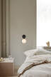 Nástěnná lampa Apiales, satin black/opal