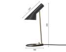 Stolní lampa AJ Mini, black/brass