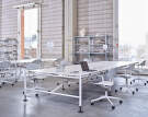 Kancelářská židle Mynt Plastic s kolečky, light grey
