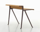 Pracovní stůl Courier, light oak/dark bordeaux