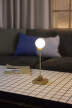 Přenosná stolní lampa Snowball, brass