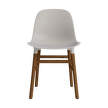 Židle Form, warm grey/walnut