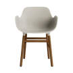 Židle Form s područkami, light grey/walnut