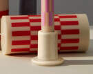 Svícen Tube Small, off-white