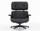 Křeslo Eames Lounge Chair Chestnut Black, Leather Premium F66 Nero