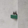 Rohová koupelnová polička Bath Shelf Corner, green