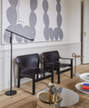 Stojací lampa Fifty-fifty, soft black