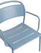 kreslo-Linear Steel Lounge Armchair, pale blue