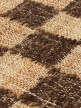 Jutový koberec Check Wool Runner 70x180, coffee/natural