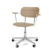 Kancelářská židle Co Task Chair s područkami, polished aluminium/natural oak