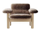 Křeslo Brasilia Low Back, Sheepskin sahara/natural oak