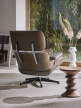 Křeslo Eames Lounge Chair Walnut Dark, Leather Natural F68 Chocolate