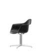 Židle Eames DAL, deep black/polished aluminium