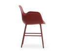 Židle Form s područkami, červená/ocel