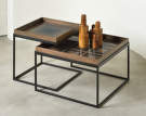 Square tray coffee table set