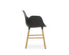 Židle Form s područkami, černá/dub