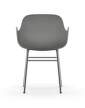 Form Armchair, grey/chrome