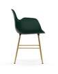 Form Armchair, green/brass