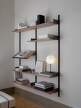 Policová sestava Living Shelf, black ash/black