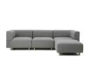 sofa-Redo Modular Sofa 3 Seater w. Pouf, Hallingdal 130