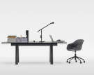 stul-Boa Table, charcoal / black